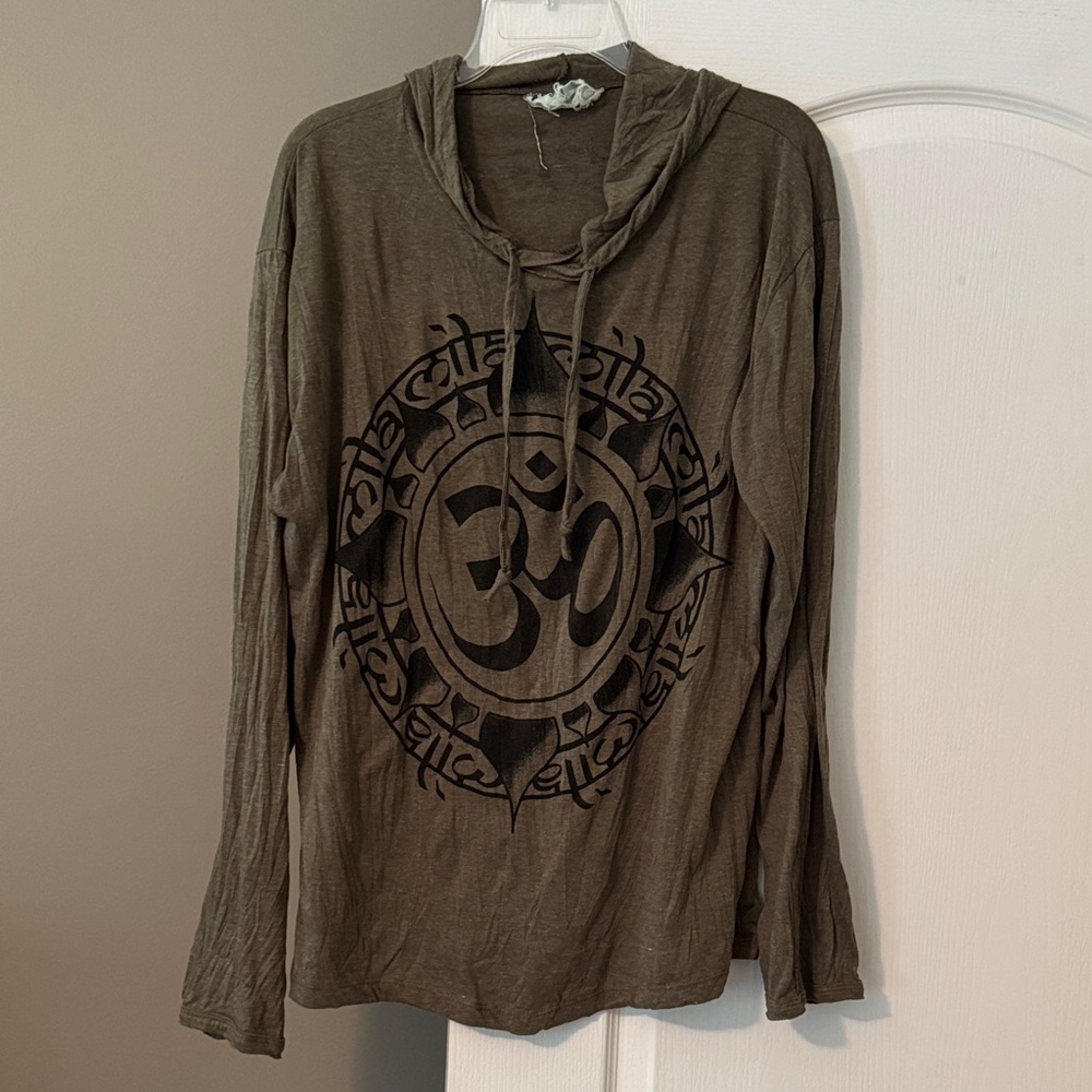 🕉️Soft Long Sleeve Hoodie with Black Om🕉️